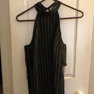 Unique Black top with slit sides